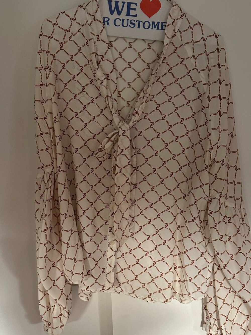 7 for all mankind balloon sleeved blouse